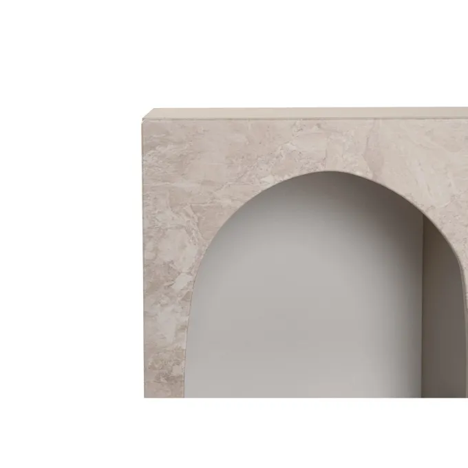 Liva 120 (120 x 74 x 37 cm) Konsol Travertinmarmor sandsten
