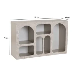 Liva 120 (120 x 74 x 37 cm) Konsol Travertinmarmor sandsten