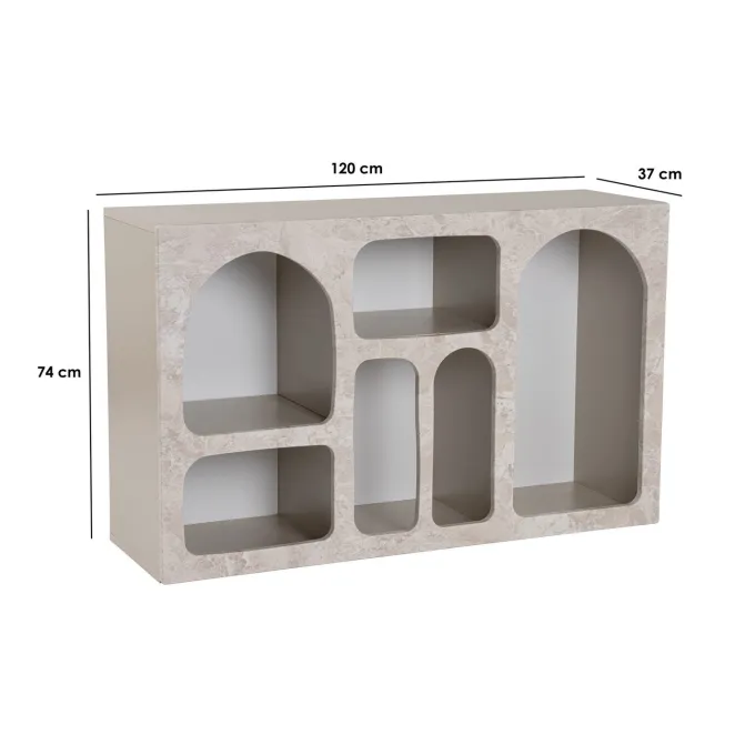 Liva 120 (120 x 74 x 37 cm) Konsol Travertinmarmor sandsten