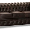 Liverpool Chesterfield soffa 3-sits Brun