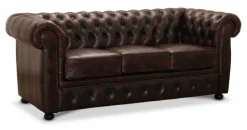 Liverpool Chesterfield soffa 3-sits Burgundy