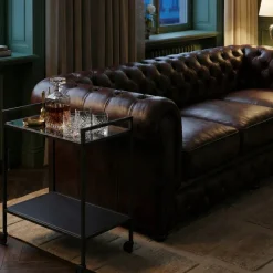 Liverpool Chesterfield soffa 3-sits Burgundy