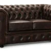 Liverpool Chesterfield soffa 2-sits Brun