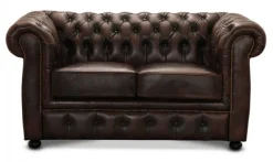 Liverpool Chesterfield soffa 2-sits Brun