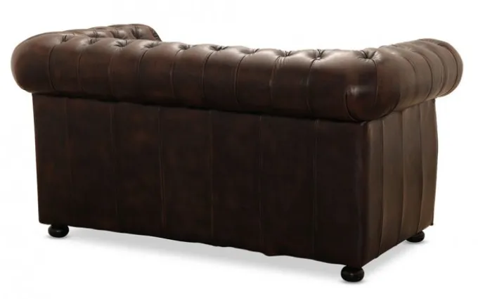 Liverpool Chesterfield soffa 2-sits Brun