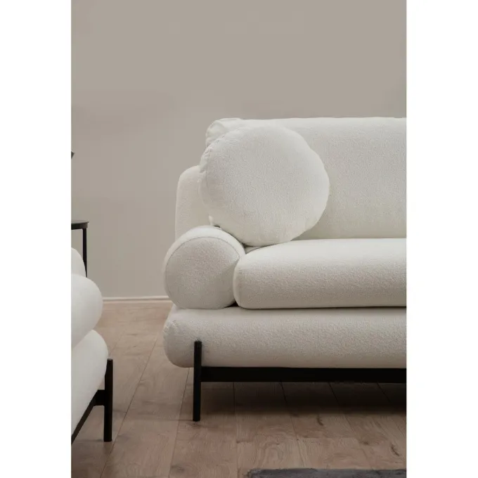 Livorno (188 x 85 x 92 cm) Vit 2-sitssoffa