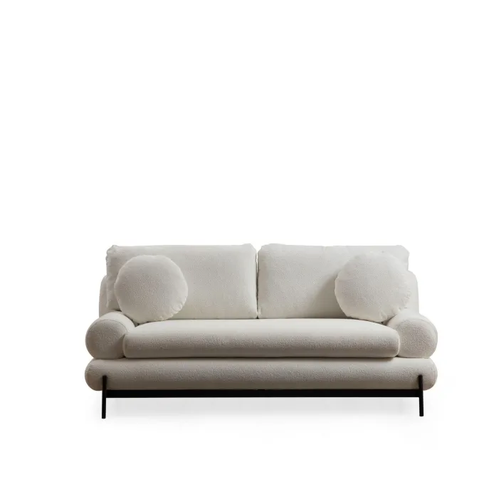 Livorno (188 x 85 x 92 cm) Vit 2-sitssoffa