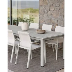 Lomma XL 260-380x100 cm Utebord Light Grey