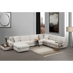 Loop 10 (272-428 x 95 x 85 cm) Vit Hörnsoffa