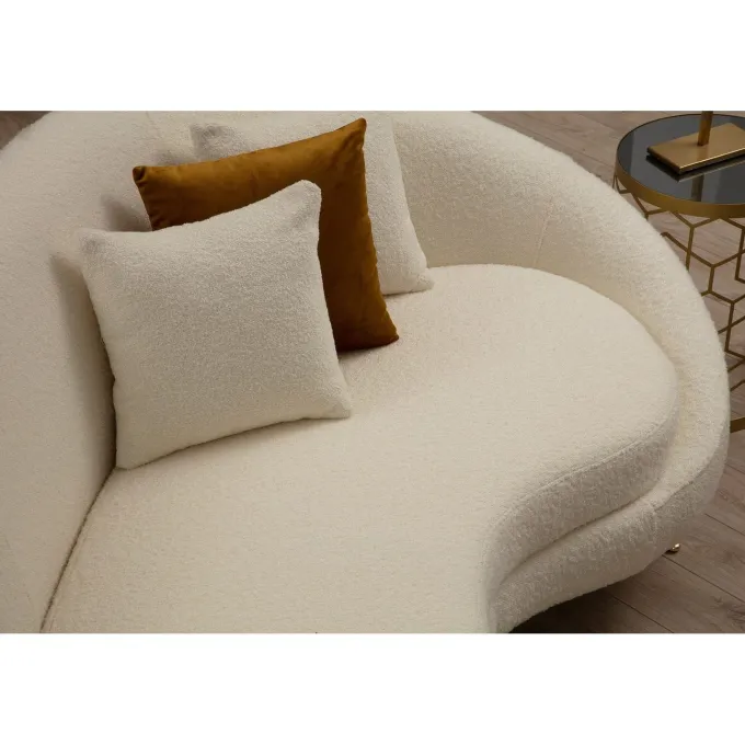 Luanda (255 x 85 x 120 cm) 3-sitssoffa Creme