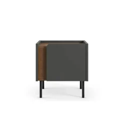 Lucile (45,5 x 47,8 x 35 cm) Nattduksbord Naturlig ek antracit svart