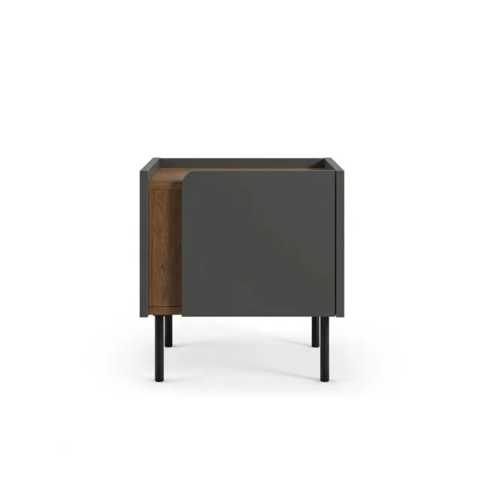 Lucile (45,5 x 47,8 x 35 cm) Nattduksbord Naturlig ek antracit svart