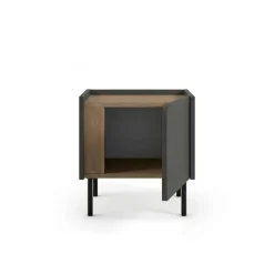 Lucile (45,5 x 47,8 x 35 cm) Nattduksbord Naturlig ek antracit svart