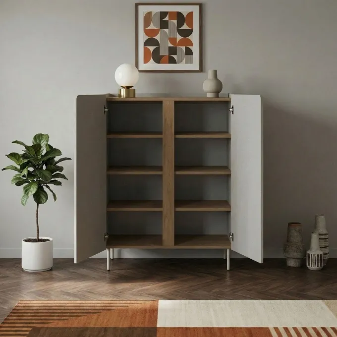 Lucile (90 x 120,4 x 40,5 cm) Sideboard Sandsten naturlig ek