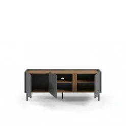 Lucile (140 x 53,9 x 35,5 cm) TV-bänk Antracit Natur ek Svart