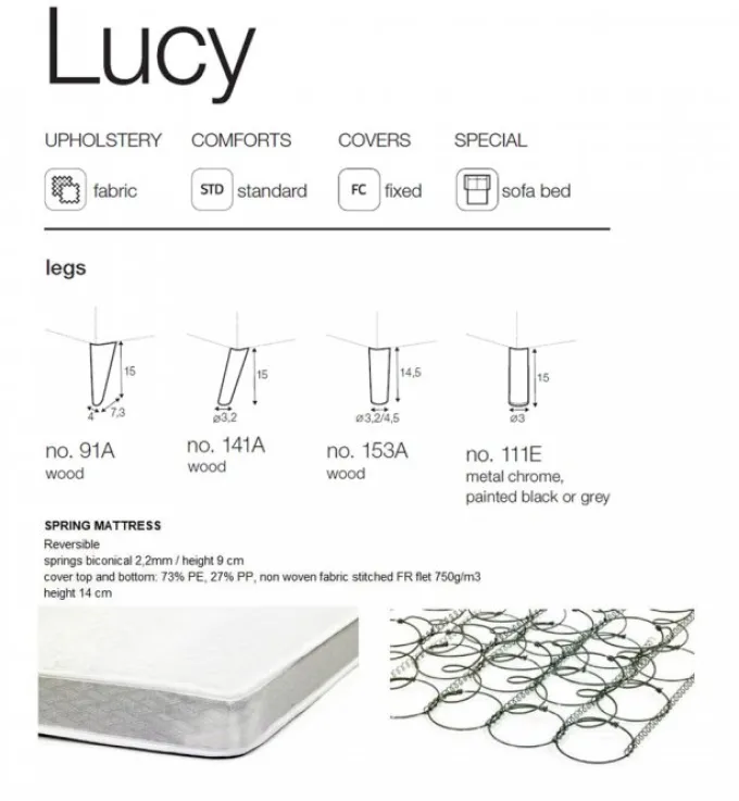 Lucy 3-sits Bäddsoffa