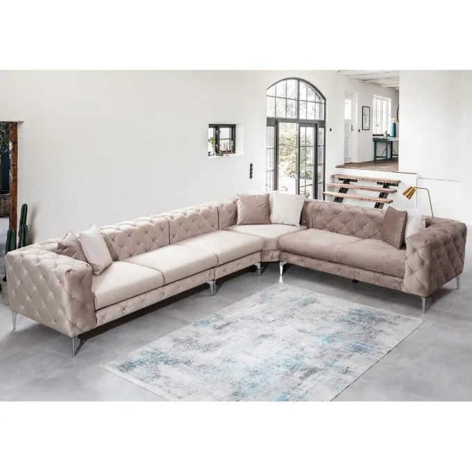 Lyon Beige Hörnsoffa