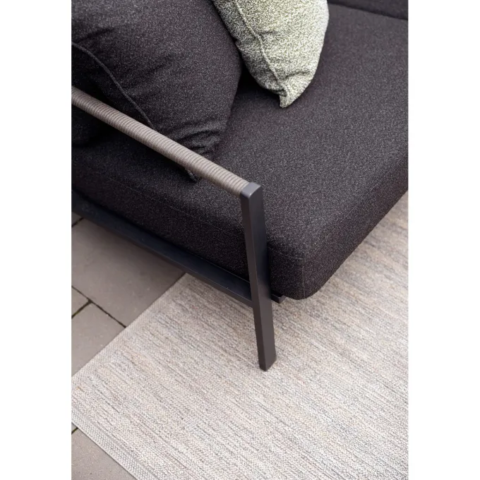 Lyra 2,5-sits Soffa 193x99 cm Svart/Teddy Black