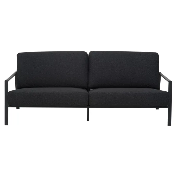 Lyra 2,5-sits Soffa 193x99 cm Svart/Teddy Black