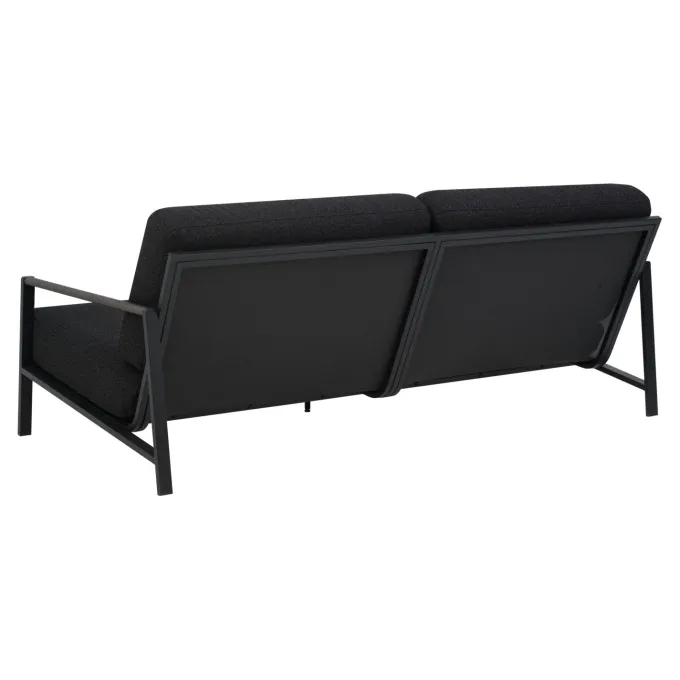 Lyra 2,5-sits Soffa 193x99 cm Svart/Teddy Black