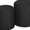 Maiko Sittpuff/Sidobord 2-pack Svart