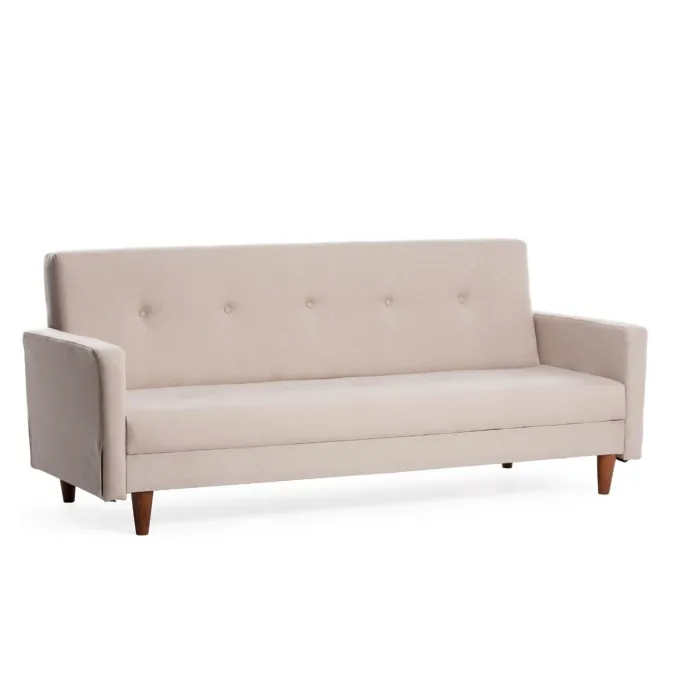 Manila (200 x 83 x 75 cm) Creme 3-sits bäddsoffa