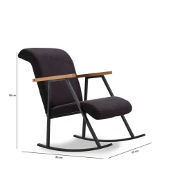 Manila (H 96 cm) Gungstol Svart