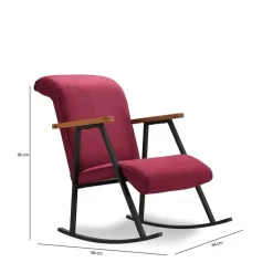 Manila (H 96 cm) Gungstol Vinröd