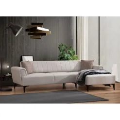 Maputo (270-140 x 95 x 77 cm) Hörnsoffbädd Ecru, Höger