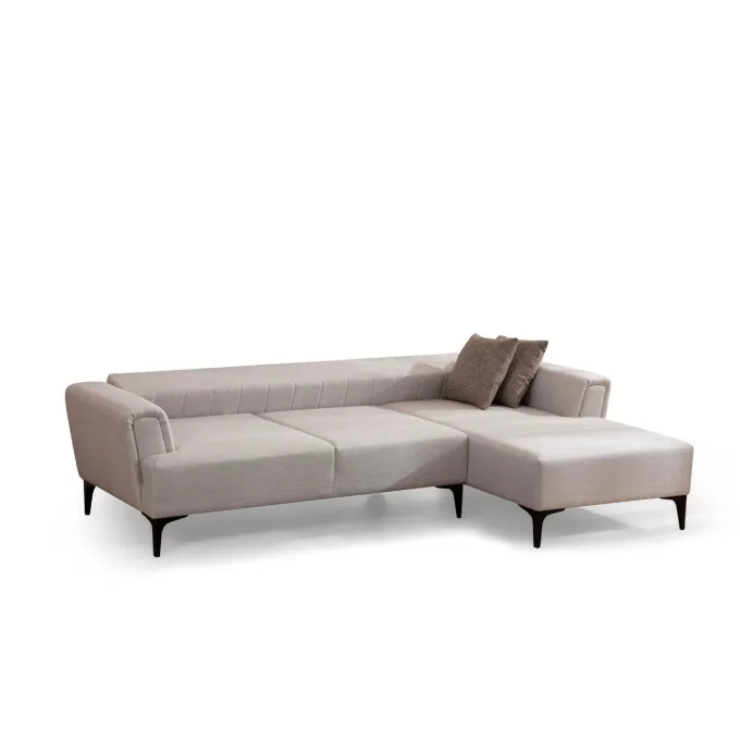 Maputo (270-140 x 95 x 77 cm) Hörnsoffbädd Ecru, Höger