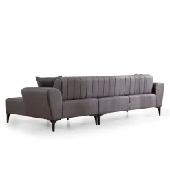 Maputo (270-140 x 95 x 77 cm) Hörnsoffbädd Mörkgrå, Höger
