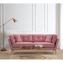 Maputo (214 x 90 x 84 cm) 3-sitssoffa Dusty Rose