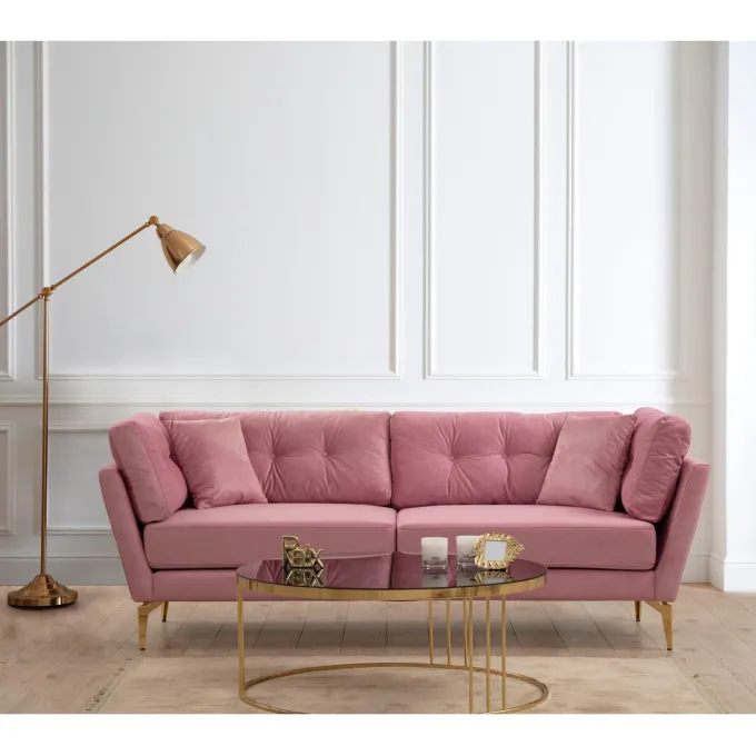 Maputo (214 x 90 x 84 cm) 3-sitssoffa Dusty Rose