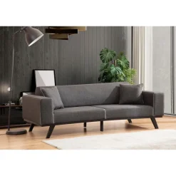 Maputo 3-sits (222 x 92 x 77 cm) 3-sits bäddsoffa Antracit