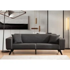 Maputo 3-sits (222 x 92 x 77 cm) 3-sits bäddsoffa Antracit