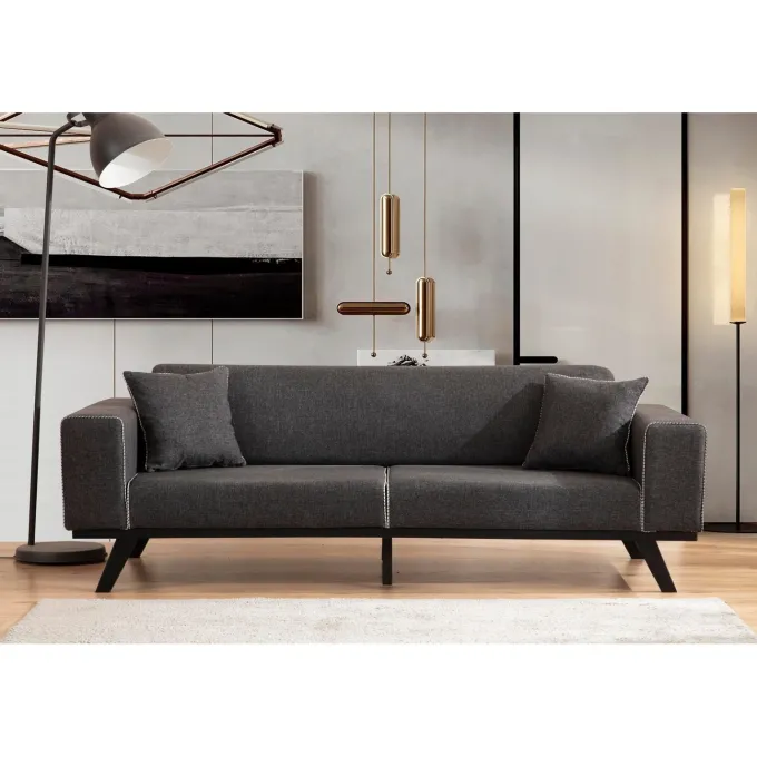 Maputo 3-sits (222 x 92 x 77 cm) 3-sits bäddsoffa Antracit