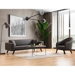 Maputo 3-sits (222 x 92 x 77 cm) 3-sits bäddsoffa Antracit