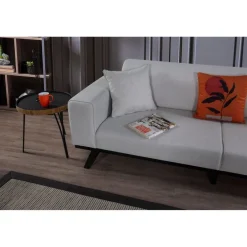 Maputo 3-sits (222 x 92 x 77 cm) 3-sits bäddsoffa Ljusgrå