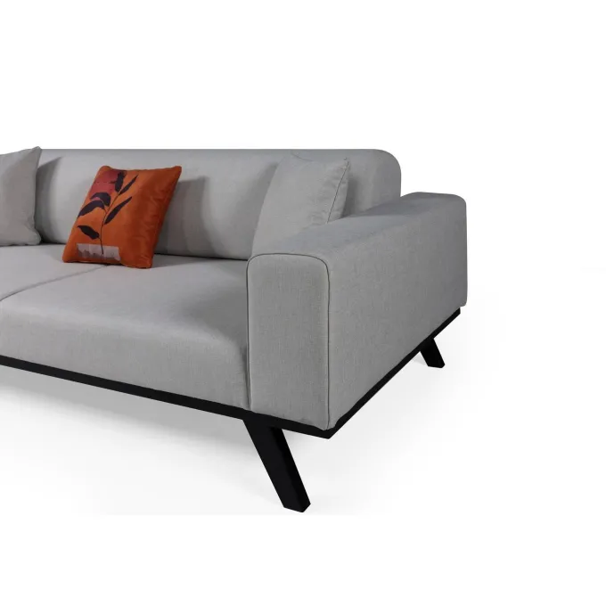 Maputo 3-sits (222 x 92 x 77 cm) 3-sits bäddsoffa Ljusgrå