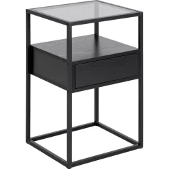 Massy Sängbord 60x40x35 cm Svart