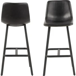 Mathilde Barstol Hög PU Vintage Svart