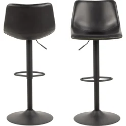 Mathilde Barstol PU Vintage Svart