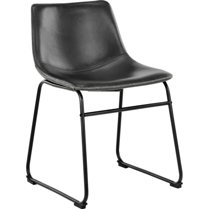 Mathilde Matstol PU Vintage Svart