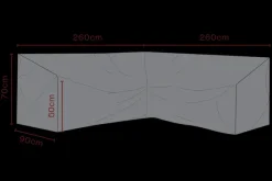 Möbelskydd till Hörnsoffa Svart Vattentät, 260x90x70 cm, 260 cm