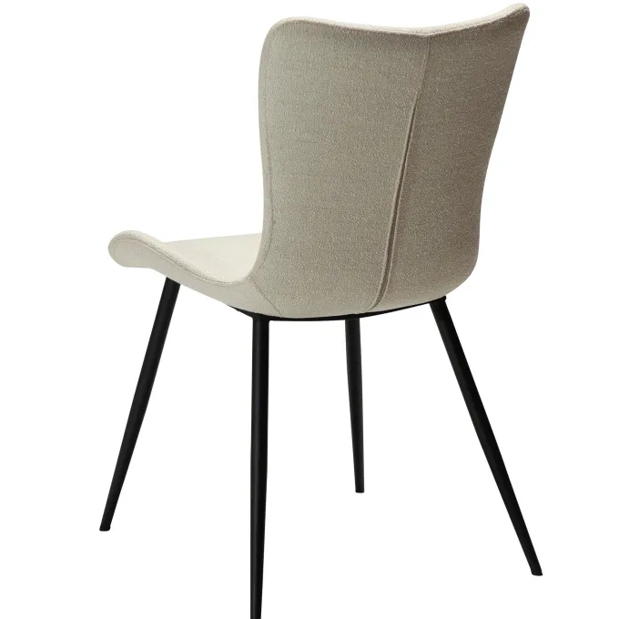 Medusa Stol Simply Beige Bouclé, Black