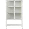 Milano Skåp 160 cm höga ben Glas Greige