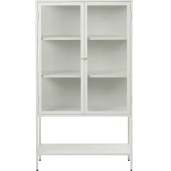 Milano Skåp 160 cm höga ben Glas Greige