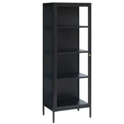 Milano Skåp 160 cm svart Glas