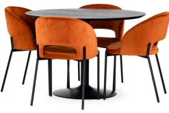 Miles Matbord Runt 110 cm Svart Ask / Svart