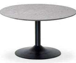 Miles Soffbord Ø 80 cm Runt Sandstenslaminat, Trumpfot